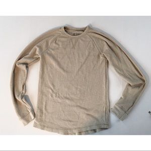 Waffle long sleeve tee shirt medium cream Mossimo